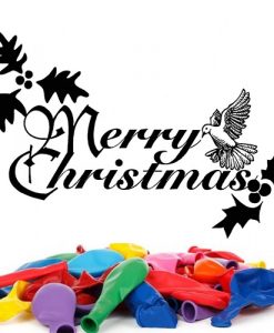 merry christmas printed balloons